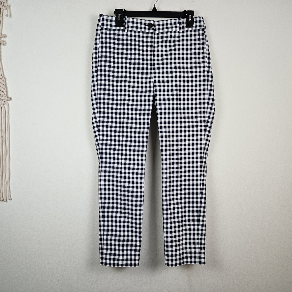 J.Crew Skimmer pant in gingham Size 8 Career Preppy